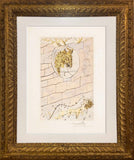 the beloved peers through the hole in the wall as a deer